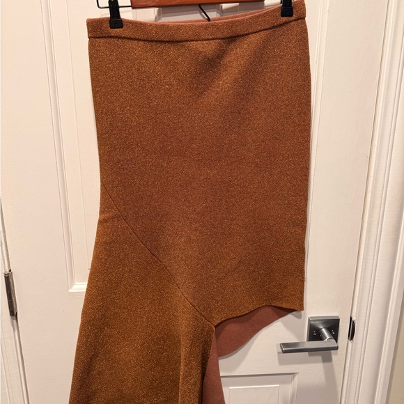 Alice + Olivia Rust Metallic Knit Cardigan and Skirt Set - Picture 8 of 10